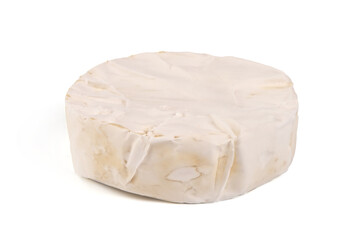 Camembert cheese, French cheese, isolated on white background