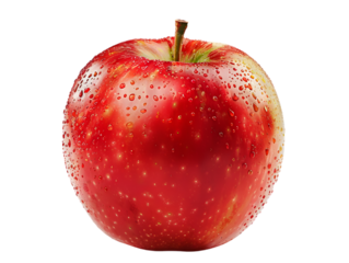 Red Apple  isolated on transparent background.