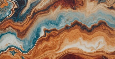 Elegant Oil Paint Marble Background with Swirling Colors