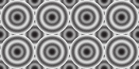 Halftone seamless pattern,black on white background .  Vector illustration.Основные RGB