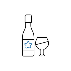 alcohol concept line icon. Simple element illustration. alcohol concept outline symbol design.