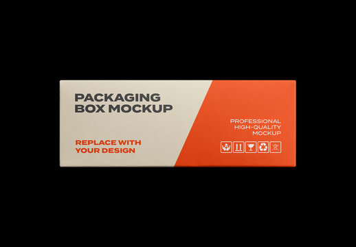 Box Pack Package Identity Branding Texture Paper Cardboard Delivery Post Mockup Template Mail Packaging