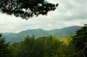 clouds over the mountains
