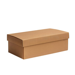 Cardboard box isolated on transparent background.