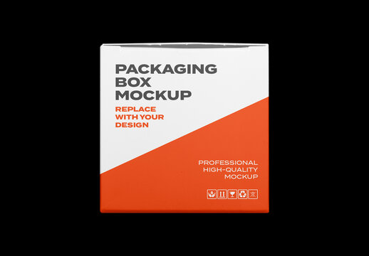 Box Pack Package Identity Branding Texture Paper Cardboard Delivery Post Mockup Template Mail Packaging