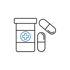 treatment concept line icon. Simple element illustration. treatment concept outline symbol design.