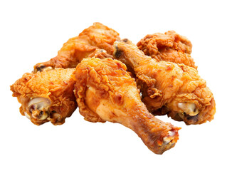 Fried Chicken isolated on transparent background.
