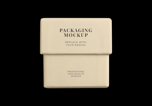 Box Pack Package Identity Branding Texture Paper Cardboard Delivery Post Mockup Template Mail Packaging