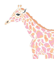 Naklejka premium PNG Giraffe animal mammal art.