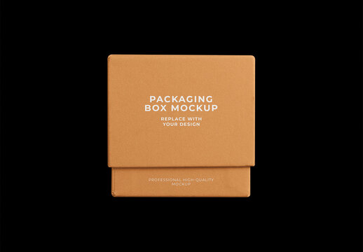 Box Pack Package Identity Branding Texture Paper Cardboard Delivery Post Mockup Template Mail Packaging