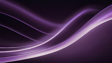 Lines of purple wavy shining lights in a dark background. 3d Modern and technologic abstract background wallpaper