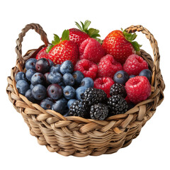 Fresh berries in a basket.