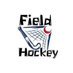 Field hockey logo. Field hockey emblem for you design.