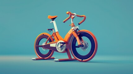 Obraz premium Cartoon exercise bike , Download free cartoon exercise bike illustration