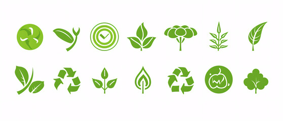 Logos of green Tree leaf ecology nature element vector   icon