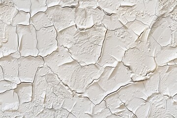 Cracked Earth in a Stark White Landscape.close-up view of a dry, cracked earth texture, rendered in a stark white palette