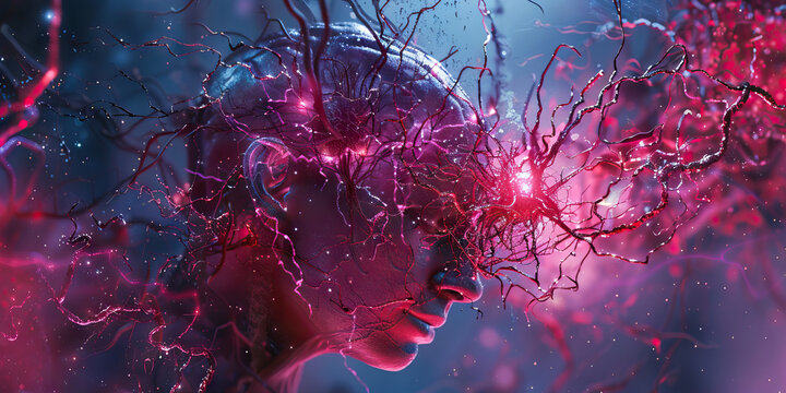 Cerebrovascular Accident: The Sudden Weakness and Speech Difficulty of a Stroke - Picture a scene where weakness is sudden and speech is slurred, indicating a cerebrovascular accident 