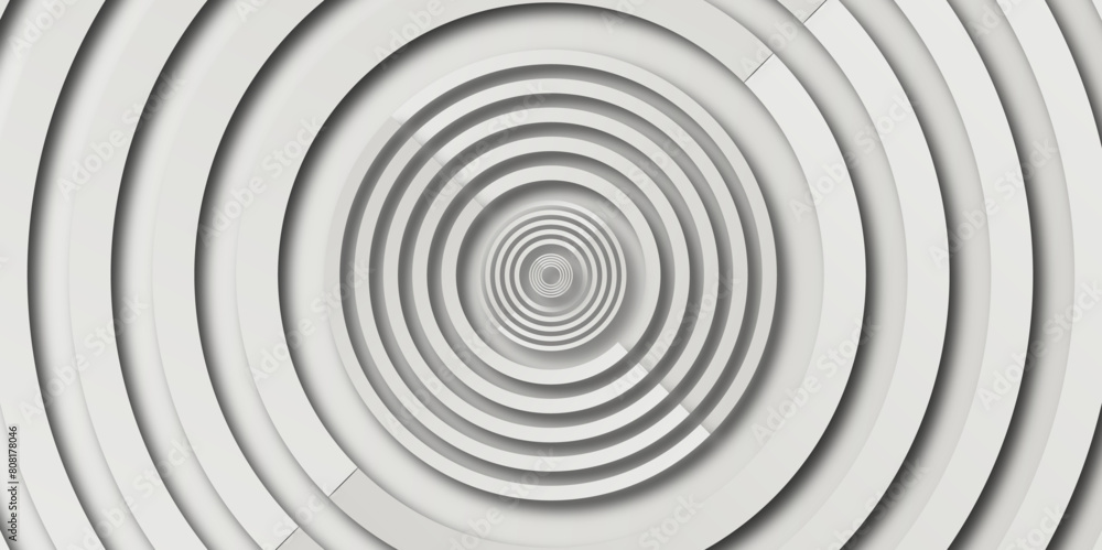 Poster abstract white and gray color, modern design stripes background with geometric round. abstract geome
