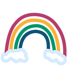 Rainbow Doodle Vector