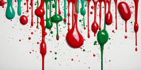 Colorful paint splashes on white background. 3d rendering.
