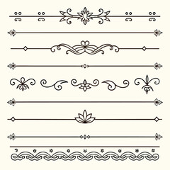 Set of line with different style