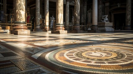 Detailed mosaic floor at Roman temple illustrates tales from ancient lore