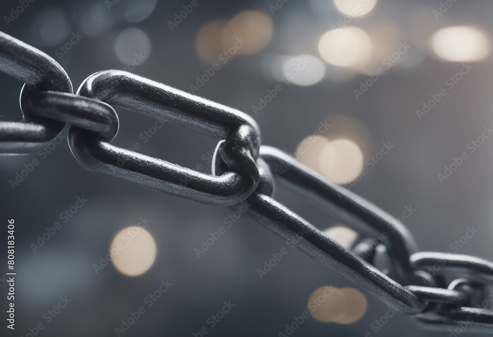 Poster diagonal chain a blockchain concept gray closeup