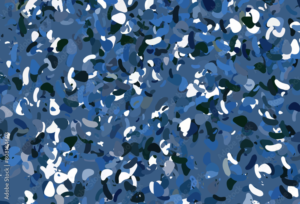 Poster light blue vector pattern with chaotic shapes.
