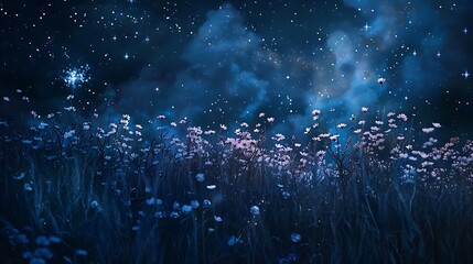 Amidst the tapestry of night, stars emerge like blossoms in a field of darkness, their ethereal glow casting a spell of enchantment upon all who behold them. Surrender to the magic of the heavens.