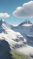 Fototapeta premium Snow covered mountains wallpaper for Notebook cover, I pad, I phone, mobile high quality images