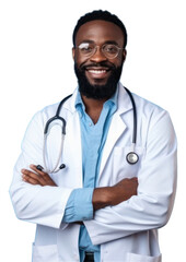 PNG Doctor adult beard stethoscope.