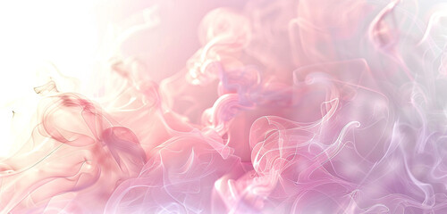 Feminine, whimsical wisps of pearl pink mist, floating gently.