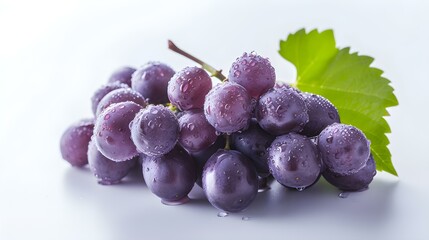 Close up of fresh Grapes on a white Background