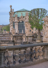 Obraz premium Dresdner Zwinger in Dresden Germany. View of the palace with sculptures.