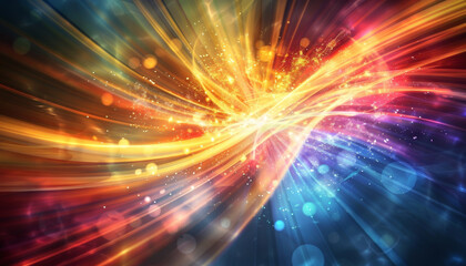 Obraz premium A colorful, swirling pattern of light and dark colors by AI generated image