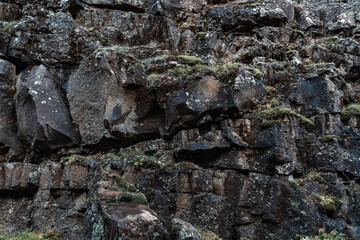 Rock wall texture.
Granite, basalt, gneiss and other intrusive or effusive rocks. Rocks from...