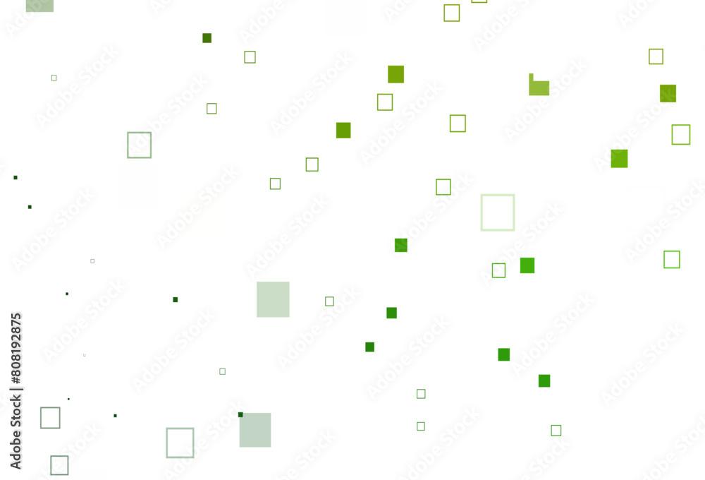 Wall mural Light Green vector template with square style.