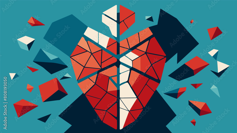 Poster a mosaic of broken pieces coming together to form a new beautiful image reflecting the stoic princip