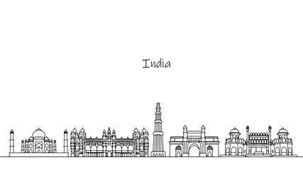 Naklejka premium Indian cityscape