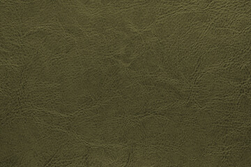 Genuine khaki leather texture, natural animal skin, luxury vintage cowhide background. Eco friendly leatherette, faux leather. Wallpapere, backdrop, copy space