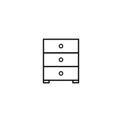 Cupboard icon. Wardrobe furniture cabinet vector template.
