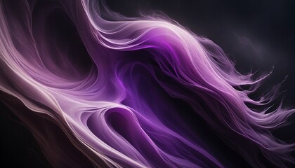 Fototapeta premium Abstract Purple Smoke Wave Dark Background