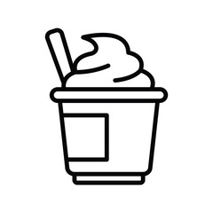 yogurt icon vector design template simple and clean