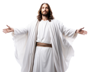 PNG Adult white robe white background.