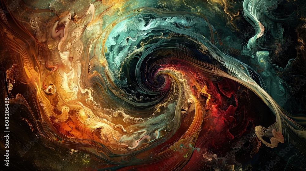 Aufkleber an abstract representation of factorial colorful abstract background