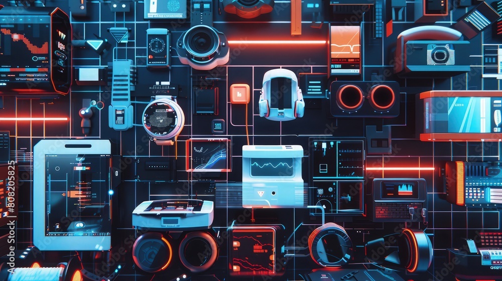 Poster electronic circuit board with processor