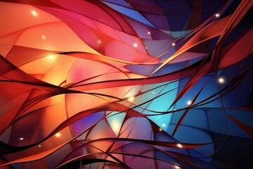 abstract colored background with lines and shapes