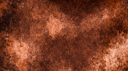 Rusty metal texture. Background made of shabby metal with patina, abrasions, traces of oxidation