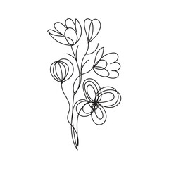 Hand drawn flower collection