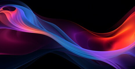 A colorful waves on a black background
